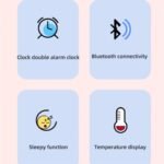 ⁦Réveil Numérique Sans Fil avec Affichage LED Miroir et Haut-Parleur Bluetooth - منبه رقمي لاسلكي بشاشة مرآة ومكبر صوت بلوتوث⁩ - الصورة ⁦3⁩