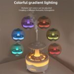 ⁦Lampe d’humidification par gouttelettes d’eau 350ML ultrasonique, avec télécommande⁩ - الصورة ⁦6⁩