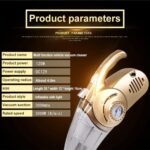 ⁦Aspirateur Portable 4 en 1 pour Voiture avec Gonfleur de Pneu Numérique – مكنسة كهربائية وجهاز نفخ العجلات⁩ - الصورة ⁦4⁩