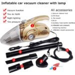 ⁦Aspirateur Portable 4 en 1 pour Voiture avec Gonfleur de Pneu Numérique – مكنسة كهربائية وجهاز نفخ العجلات⁩ - الصورة ⁦5⁩