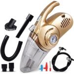 Aspirateur Portable 4 en 1 pour Voiture avec Gonfleur de Pneu Numérique – مكنسة كهربائية وجهاز نفخ العجلات