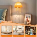 ⁦Lampe méduse RVB rechargeable avec capteur tactile et pieds dansants – مصباح ديكور على شكل قنديل⁩ - الصورة ⁦5⁩