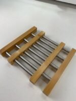 ⁦Dessous de Plat Extensible en Bambou et Acier Inoxydable – قاعدة أواني قابلة للتمديد⁩ - الصورة ⁦10⁩