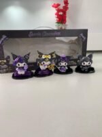 ⁦Ensemble Figurines 4pcs Collectible Kuromi – طقم مجسمات كورومي⁩ - الصورة ⁦8⁩