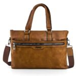 Cartable Homme en Simili Cuir Design Élégant Jeep 180551-12 Marron Clair – حقيبة جلدية لون بني فاتح