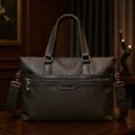 ⁦Cartable Homme en Simili Cuir Design Élégant Jeep 180551-12 Noir – حقيبة جلدية لون أسود⁩ - الصورة ⁦2⁩