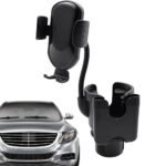 ⁦Support de téléphone pour voiture avec porte-gobelet rotation à 360° - حامل هواتف وأكواب في السيارة⁩ - الصورة ⁦2⁩