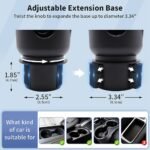 ⁦Support de téléphone pour voiture avec porte-gobelet rotation à 360° - حامل هواتف وأكواب في السيارة⁩ - الصورة ⁦7⁩