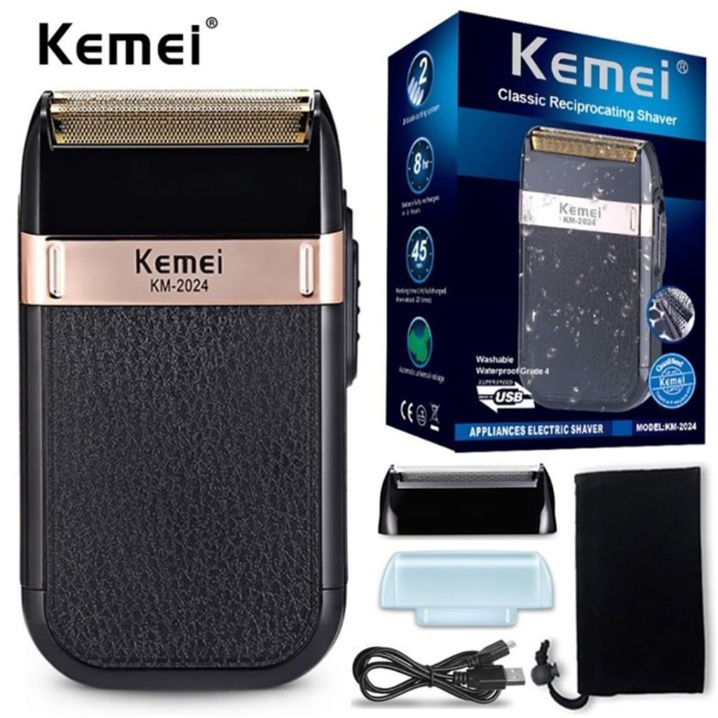 KM2024-CNC-2.jpg Kemei Rasoir Électrique Double Lame KM-2024 – ماكينة حلاقة كهربائية بشفرة مزدوجة - الصورة 1