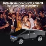 ⁦Haut parleur portable Bluetooth en forme de voiture pick-up avec écran et lumière LED festive⁩ - الصورة ⁦5⁩