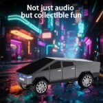 ⁦Haut parleur portable Bluetooth en forme de voiture pick-up avec écran et lumière LED festive⁩ - الصورة ⁦6⁩