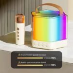⁦Enceinte Karaoké avec éclairage RVB et microphones sans fil – مكبر صوت كاريوكي⁩ - الصورة ⁦4⁩