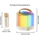 ⁦Enceinte Karaoké avec éclairage RVB et microphones sans fil – مكبر صوت كاريوكي⁩ - الصورة ⁦6⁩