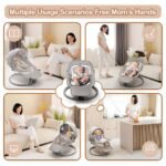 ⁦Balancelle et Berceuse Bébé Electrique avec 5 Vitesses de Balancement et Télécommande – سرير هزاز للأطفال⁩ - الصورة ⁦4⁩