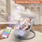 ⁦Balancelle et Berceuse Bébé Electrique avec 5 Vitesses de Balancement et Télécommande – سرير هزاز للأطفال⁩ - الصورة ⁦3⁩