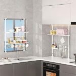 ⁦Étagère réglable à 2 niveaux avec double barre de Ajustable – حامل أغراض في المطبخ⁩ - الصورة ⁦3⁩