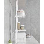 ⁦Étagère réglable à 2 niveaux avec double barre de Ajustable – حامل أغراض في المطبخ⁩ - الصورة ⁦6⁩