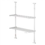 ⁦Étagère réglable à 2 niveaux avec double barre de Ajustable – حامل أغراض في المطبخ⁩ - الصورة ⁦4⁩