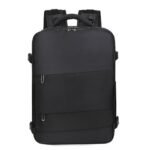 ⁦Sac à dos de voyage grande capacité avec plusieurs compartiments extensible L-263 - Noir⁩ - الصورة ⁦2⁩