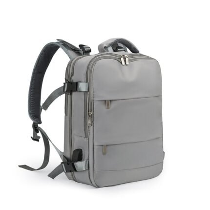 Sac à dos de voyage grande capacité avec plusieurs compartiments extensible L-263 - Gris