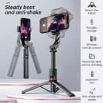 ⁦Perche à Selfie et Trépied avec Bras Télescopique L19 – حامل هواتف وعصا سيلفي 3في1⁩ - الصورة ⁦2⁩