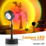 ⁦Projecteur de coucher de soleil rotatif à 180 ° USB décoration murale⁩ - الصورة ⁦8⁩