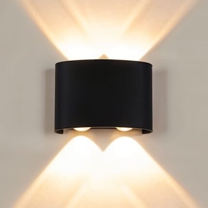 Applique Murale LED 4W D’Éclairage Extérieur 2 Lampes en PP