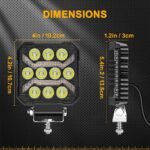 ⁦Phare LED Anti-brouillard 2PCS avec 5 Modes d’éclairage 12V-24V IP68 étanche – مصباح عالي السطوع للسيارات والدراجات النارية⁩ - الصورة ⁦2⁩