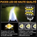 ⁦Phare LED Anti-brouillard 2PCS avec 5 Modes d’éclairage 12V-24V IP68 étanche – مصباح عالي السطوع للسيارات والدراجات النارية⁩ - الصورة ⁦4⁩