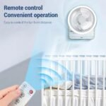 ⁦Ventilateur de Bureau Rechargeable Rotatif avec Lumière LED – مروحة مكتب قابلة للشحن⁩ - الصورة ⁦4⁩