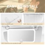 ⁦Miroir de Pare-Soleil de Voiture à 3 Températures de Couleur – مرآة تجميل في السيارة⁩ - الصورة ⁦7⁩