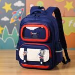 ⁦Sac à Dos Enfant Ludique avec Plusieurs Compartiment et un Peluche LM-5122 Bleu Nuit – حقيبة ظهر للأطفال أزرق ليلي⁩ - الصورة ⁦2⁩