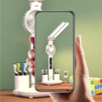 ⁦Lampe de bureau LED à double tête avec ventilateur et Horloge – مصباح مكتب مع منبه ومروحة مدمجة⁩ - الصورة ⁦3⁩
