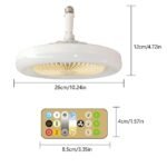 ⁦Lampe et Ventilateur de plafond silencieux avec télécommande 30W 220V⁩ - الصورة ⁦5⁩