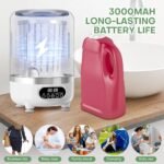 ⁦Machine à laver 3L Portable pour sous-vêtements avec lumière bleue – غسالة ملابس محمولة⁩ - الصورة ⁦4⁩