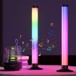⁦Lampes d’ambiance 2Pcs LED RVB Smart 360° avec plusieurs modes et synchronisation de la musique⁩ - الصورة ⁦3⁩