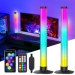 Lampes d’ambiance 2Pcs LED RVB Smart 360° avec plusieurs modes et synchronisation de la musique