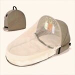 ⁦Lit et sac à langer pour enfants avec moustiquaire et auvent – سرير أطفال سهل النقل مع ناموسية مدمجة⁩ - الصورة ⁦4⁩