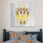 ⁦Cadre en Acrylique Effet Gold Miroir Motif Club USMA⁩ - الصورة ⁦2⁩