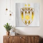 ⁦Cadre en Acrylique Effet Gold Miroir Motif Club USMA⁩ - الصورة ⁦5⁩
