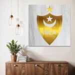 ⁦Cadre en Acrylique Effet Gold Miroir Motif Club MCA⁩ - الصورة ⁦2⁩