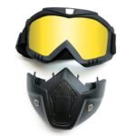 ⁦PACK Casque Moto avec Lunettes Amovibles + Gants Anti-dérapants avec conception d’amortissement⁩ - الصورة ⁦3⁩