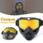 ⁦PACK Casque Moto avec Lunettes Amovibles + Gants Anti-dérapants avec conception d’amortissement⁩ - الصورة ⁦4⁩