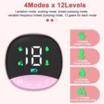 ⁦Tire-lait Électrique Intégré Mains Libres pour Allaitement, 4 Modes et 12 Réglables, Faible Bruit MY-374⁩ - الصورة ⁦4⁩