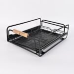 ⁦Égouttoir à vaisselle avec poignées en bois pour cuisine – منظم أواني داخل رف المطبخ⁩ - الصورة ⁦6⁩