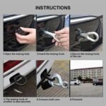 ⁦Cable de remorquage 5ton avec fil d’acier de qualité supérieure – كابل جر العربات⁩ - الصورة ⁦5⁩