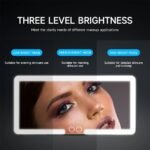 ⁦Miroir de courtoisie rechargeable double buttons avec 3 modes d’éclairage – مرآة مكياج مضيئة للسيارات⁩ - الصورة ⁦4⁩