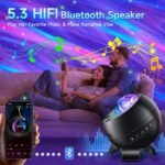 ⁦Projecteur d’aurores et Haut Parleur Bluetooth avec 15 modes d’éclairage – جهاز عرض نجوم ومكبر صوت⁩ - الصورة ⁦3⁩