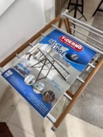 ⁦Sèche linge Aluminium à 4 Roues Design Bois – مجفف ملابس مع عجلات مخفية⁩ - الصورة ⁦8⁩