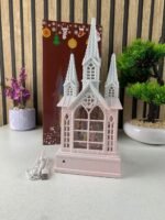 ⁦Château à neige lumineux avec paillettes tourbillonnantes – ديكور قلعة الثلج⁩ - الصورة ⁦4⁩